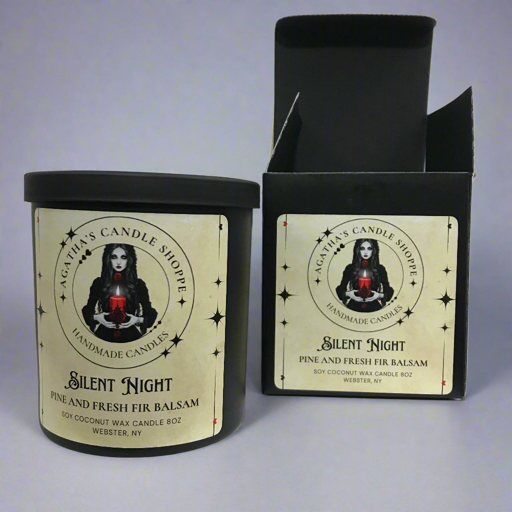 Silent Night Natural Blended Soy Candle, package